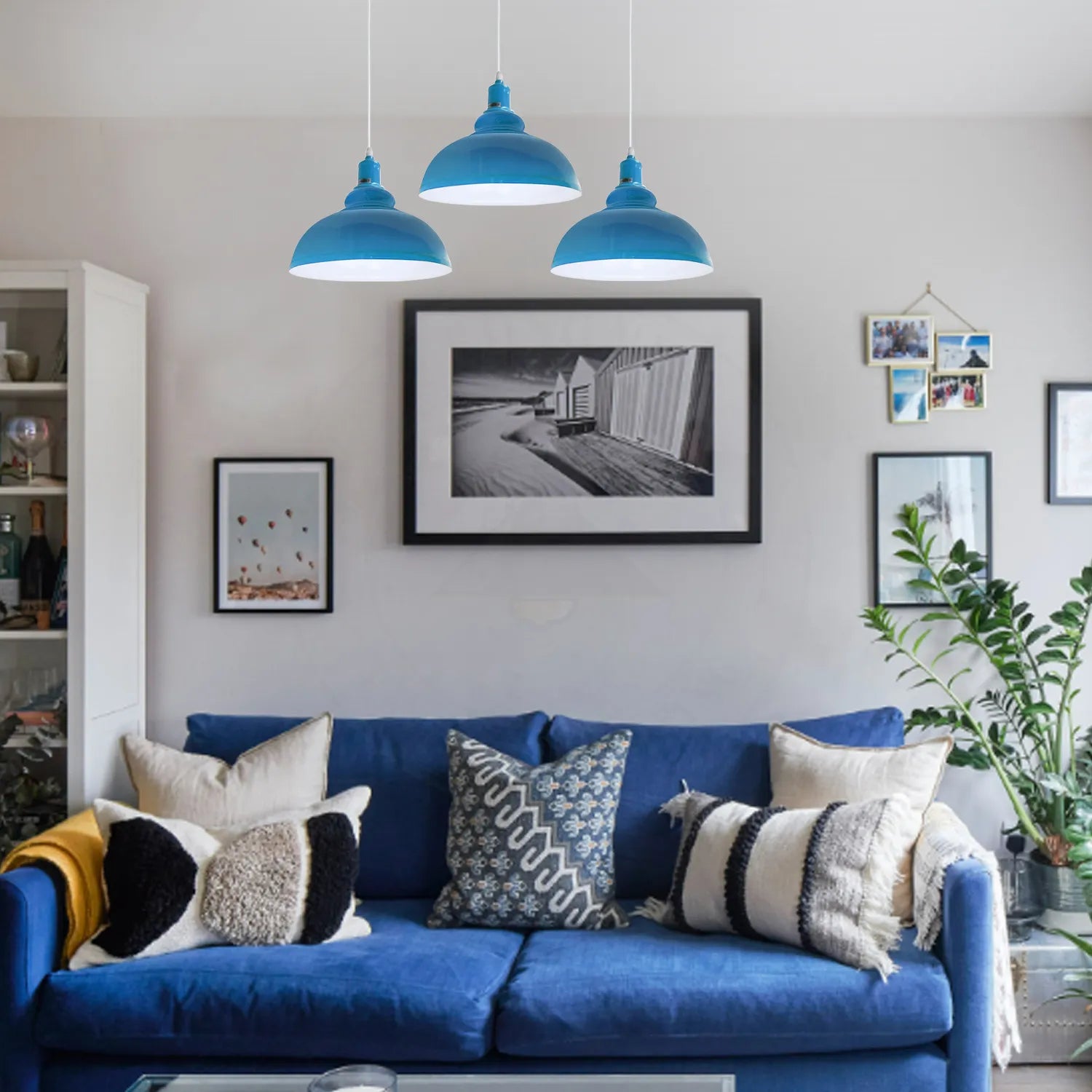 3 Way Vintage Ceiling Curvy Hanging E27 Pendant Light Fixture~4299-3