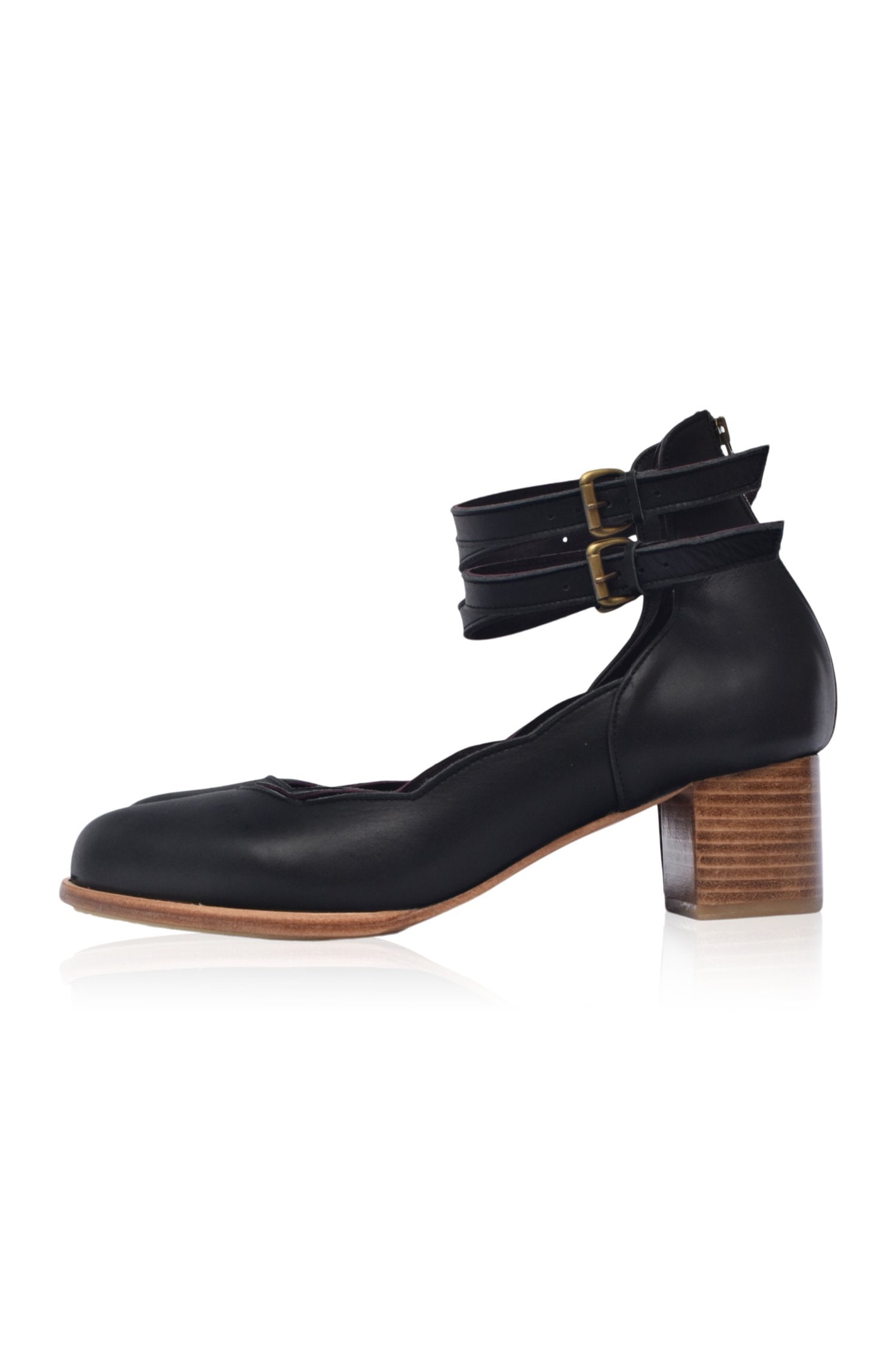 Lily Valley Leather Heels-5