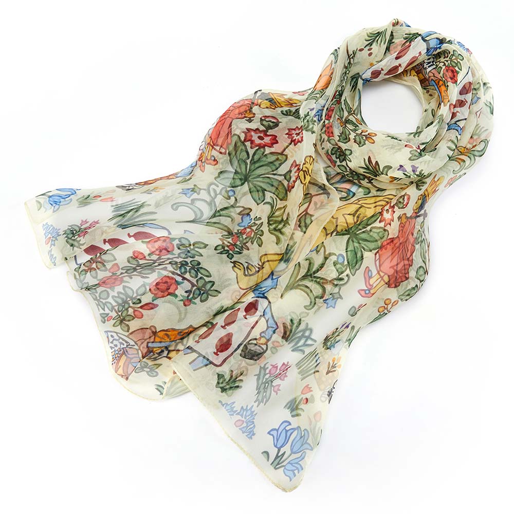 Charles Voysey Alice - 100% Pure Silk Scarf-0