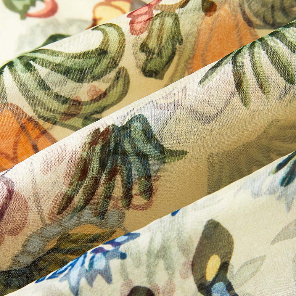 Charles Voysey Alice - 100% Pure Silk Scarf-2