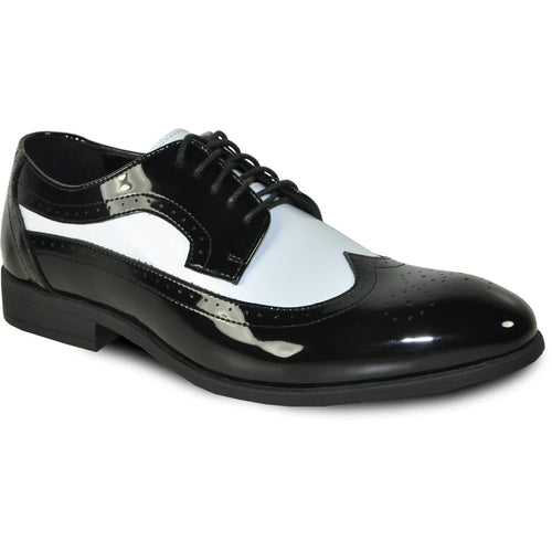 "Telford" Black and White Vangelo Tuxedo Shoes-0