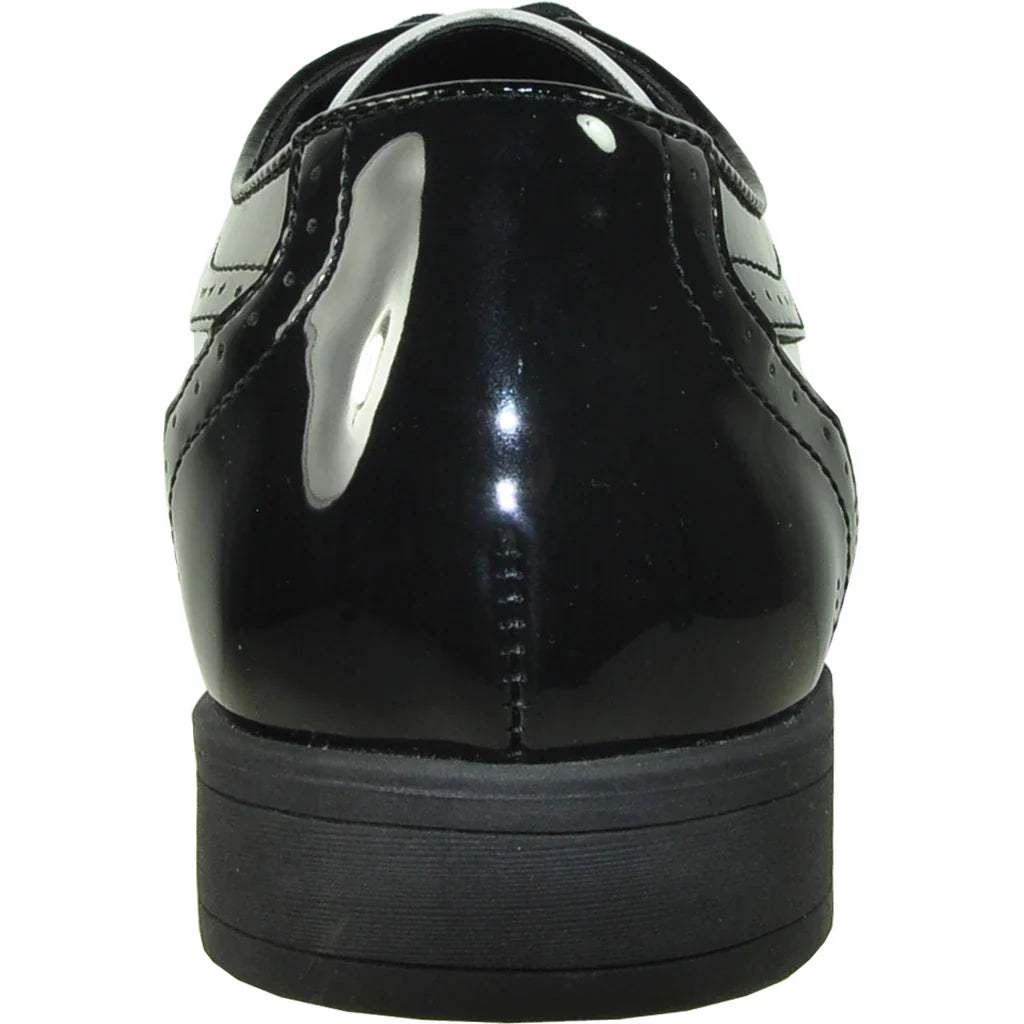 "Telford" Black and White Vangelo Tuxedo Shoes-2