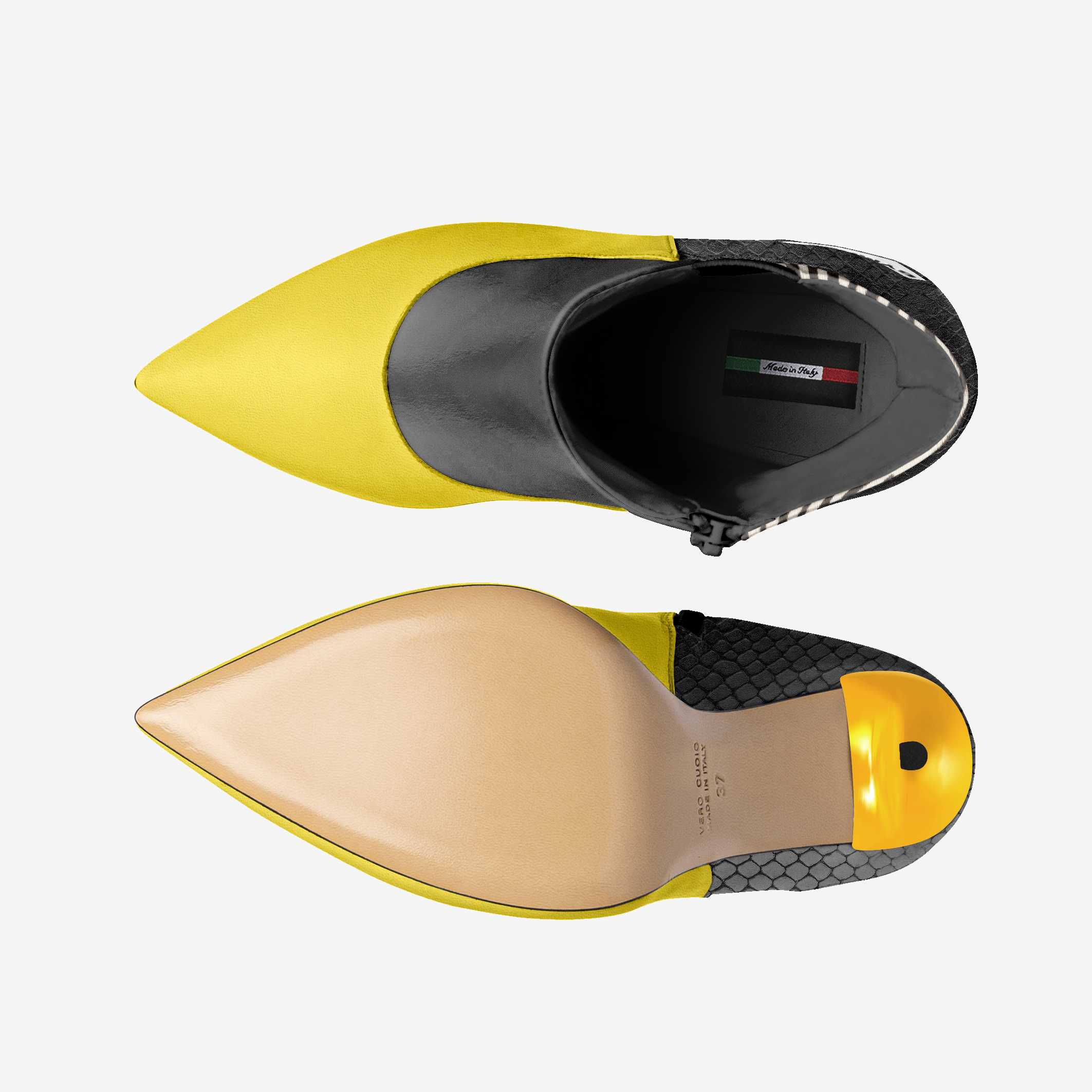 Vegan High Heel Women BYMANYC ® New York Tribeca Yellow Surge-3