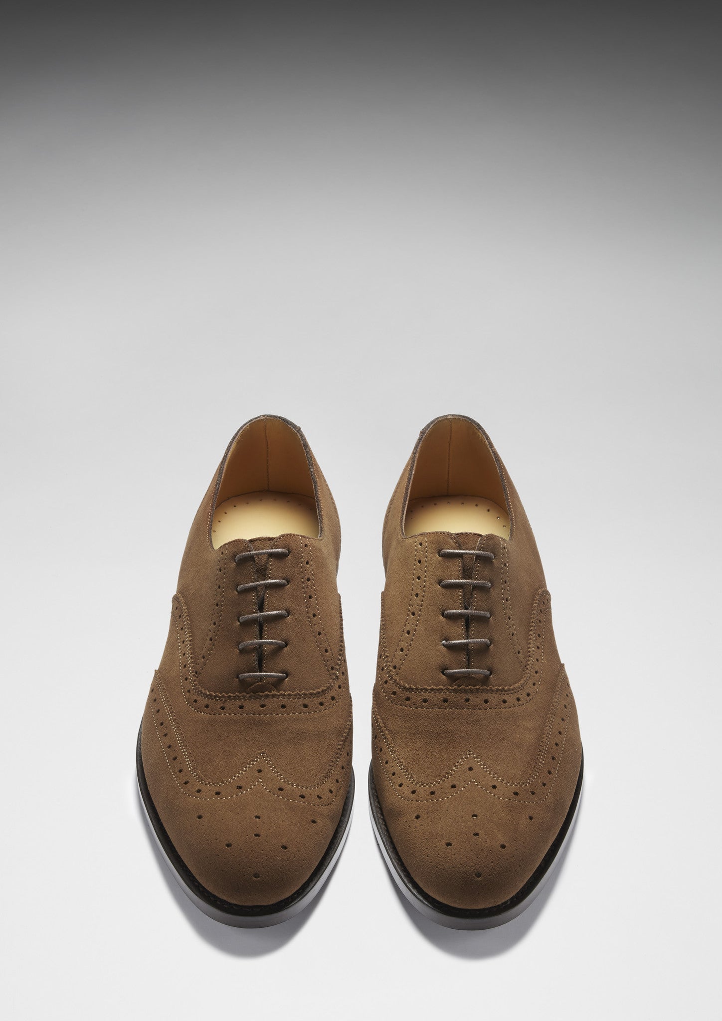 Brown Suede Brogues, Welted Leather Sole-2