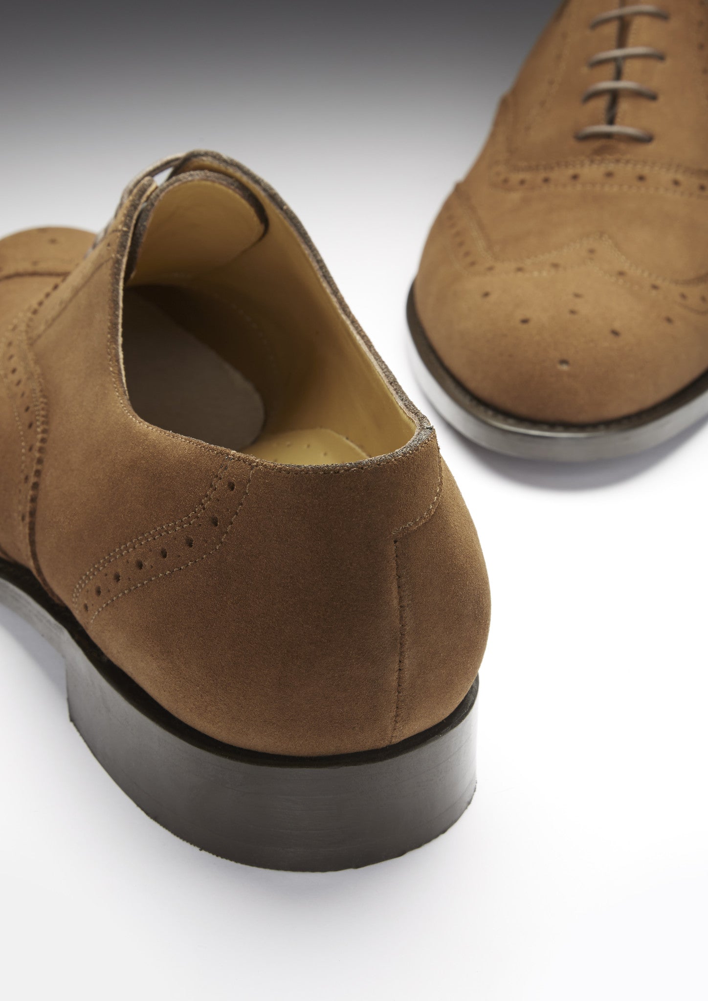 Brown Suede Brogues, Welted Leather Sole-3