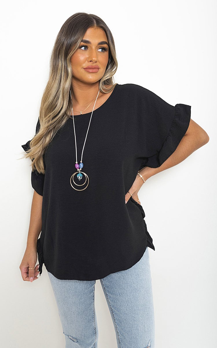 Frill Sleeve Top-4