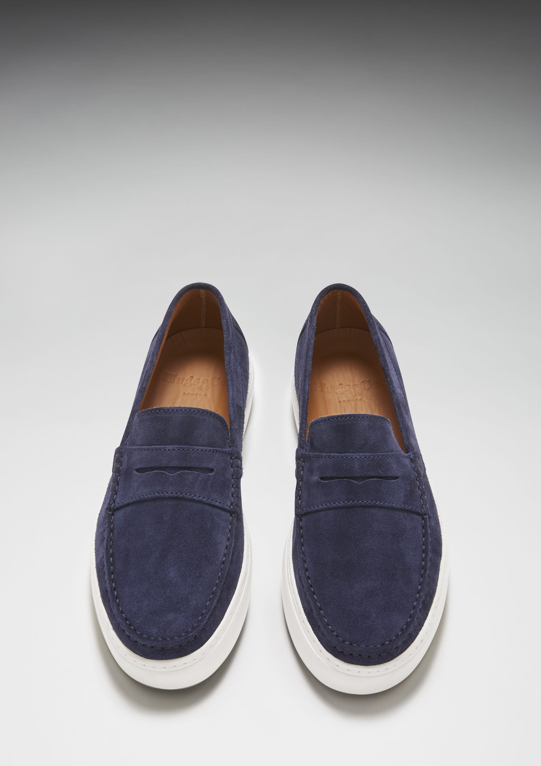 Slip-on Sneaker Loafers, navy blue suede-2