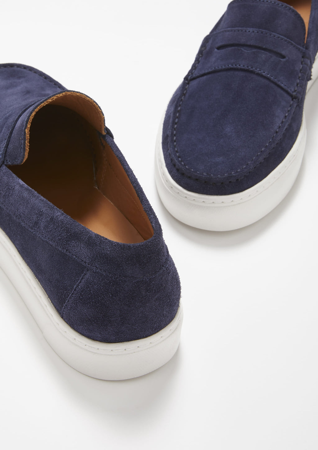 Slip-on Sneaker Loafers, navy blue suede-3