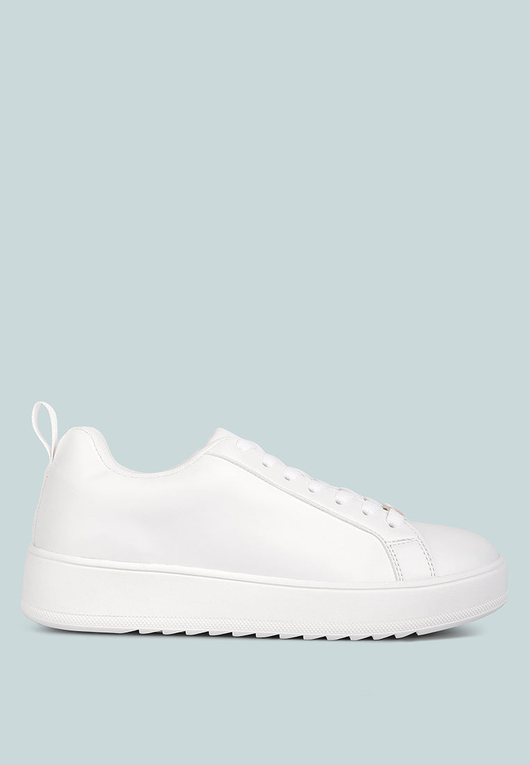 Rouxy Faux Leather Sneakers-5